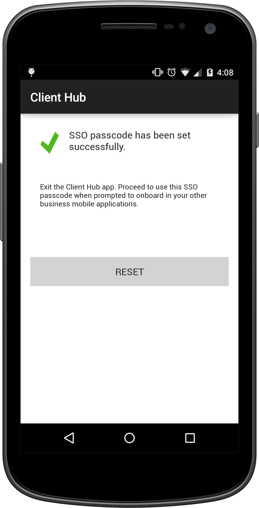 SSO Passcode Success SSO Passcode Success